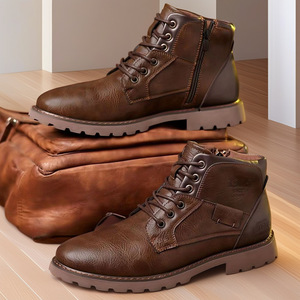 <span class=keywords><strong>Chaussures</strong></span> montantes <span class=keywords><strong>vintage</strong></span> pour hommes avec logo personnalisé, de haute qualité, respirantes, résistantes à l'usure, faciles à nettoyer, antidérapantes et souples - Product Image 5
