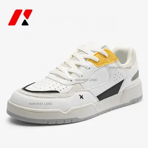 Nuevo estilo de zapatos de cuero genuino zapatillas de deporte para hombre Logotipo de diseño libre zapatillas deportivas personalizadas para los fabricantes de los hombres