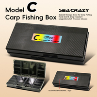 Kotak Peralatan Pancing Model C Carp Dua Sisi Multi Kompartemen Bahan ABS dengan Kunci Magnetik untuk Memancing di Danau dan Sungai