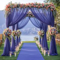 Rideau de fond de scène en mousseline de soie perlée de qualité supérieure, idéal pour la décoration de mariages et de fêtes (système Pipe and Drape) - Offre Spéciale