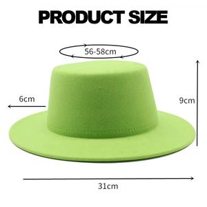 Ribbon Unisex Fedora With Custom Logo Wholesale Wool Wide Brim Felt <b>Hat</b> for Winter - Product Image 4