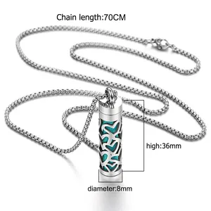 Nouveauté 2024 : Collier diffuseur d'huiles essentielles en acier inoxydable, médaillon ouvrable pour parfum et aromathérapie - Product Image 3