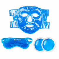Masque oculaire réutilisable à billes de gel chaud/froid, compresse rafraîchissante pour les yeux gonflés, soulagement des maux de tête, soins de beauté et spa