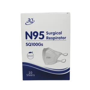 3Q 브랜드 스모그 방지 헤드 루프 100gs Niosh 승인 성인 일회용 접이식 의료 5ply 먼지 얼굴 n95 마스크