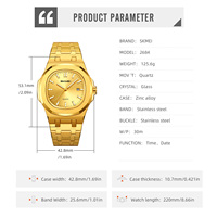 Reloj de Pulsera de Cuarzo para Hombre SKMEI 2684 con Esfera Octogonal, Correa de Acero Inoxidable, Estilo Ejecutivo, Resistente al Agua 30M, con Fecha