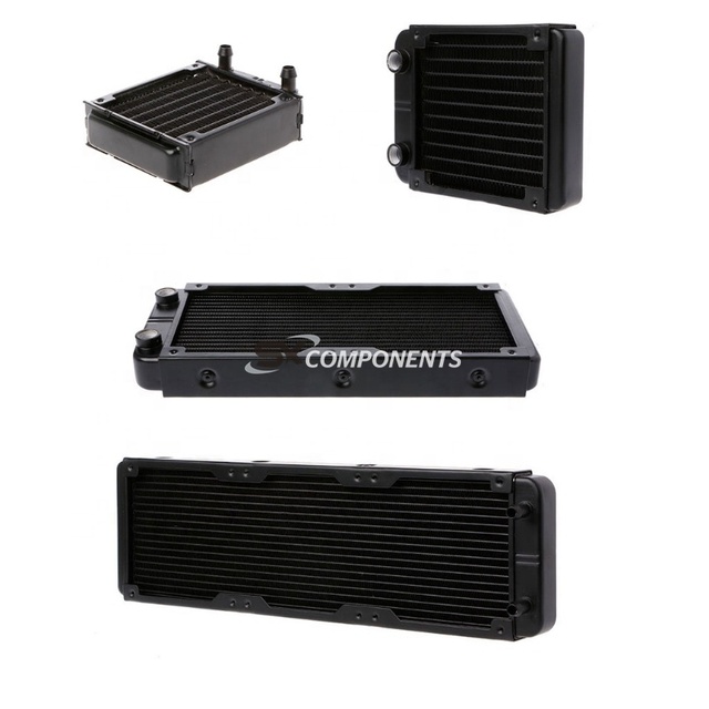 480/360/240/120/80/90/60mm Aluminum Computer Radiator Water Cooler 18 Tube CPU Heat Sink Exchanger cpu 120mm radiator cooler 360