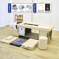 Tempat Tidur Cuci Rambut Multifungsi, Tempat Tidur Moxibustion, Tempat Tidur Pijat Kepala dengan Sirkulasi Air untuk Mandi Kaki, untuk Toko Terapi Fisik