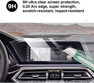Protection d'écran HD transparente sur mesure grande taille pour écran tactile de commande centrale BMW X5 Series, anti-traces de doigts - Product Image 4