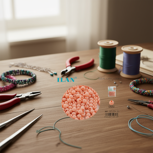 Perline Ilan Abalorio 6mm in Colore Solido per Creazione di Gioielli - Product Image 3