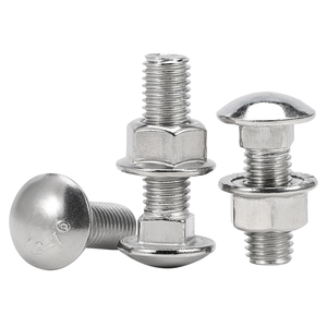 Toàn bộ chủ đề M4 M5 M6 M8 M10 x 18mm 70mm 3/8 1/2 1/4 mạ kẽm Vòng cup đầu vuông cổ vận chuyển bu lông ốc vít Hex mặt bích hạt - Product Image 6