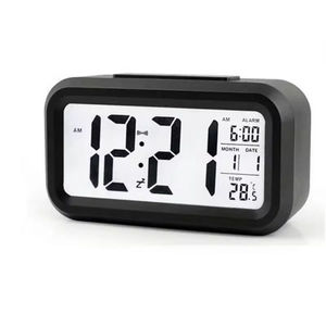 Digital LCD Alarm <b>Clock</b> with Calendar <b>Thermometer</b> Digital Desk <b>Clock</b> With Backlight Snooze Mute for <b>Outdoor</b> Home - Product Image 1