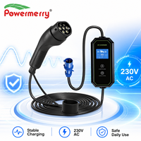 Nouveau chargeur EV portable 7kW 32A Type 2 230V AC IP67 CE TUV RoHS Prise personnalisée Garantie 2 ans Utilisation domestique/garage UE Protection contre les fuites