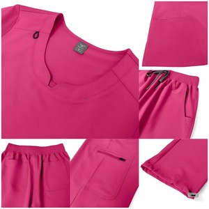 Conjuntos de Uniformes Médicos con Cordón Ajustable 42346, Uniforme Hospitalario para Dama, Uniforme Hospitalario Rojo <span class=keywords><strong>Rosa</strong></span>, Uniforme Hospitalario Vino - Product Image 2