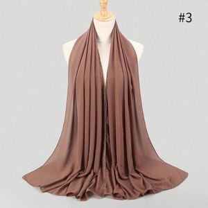 Hijab en Chiffon et Coton Personnalisé avec Strass pour Femmes Musulmanes - Toutes Tailles, Couleurs Personnalisables, Quatre Saisons, Prix Raisonnable - Product Image 4