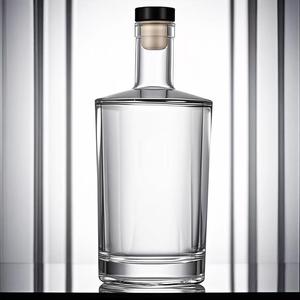 Chất Lượng Cao Rõ Ràng <span class=keywords><strong>Vodka</strong></span> Chai Thủy Tinh Đảo Ngược Hình Thang Thiết Kế 100Ml 375Ml <span class=keywords><strong>500Ml</strong></span> 750Ml Hình Dạng Độc Đáo Chai Với Nút Chai Nút Chai - Product Image 6