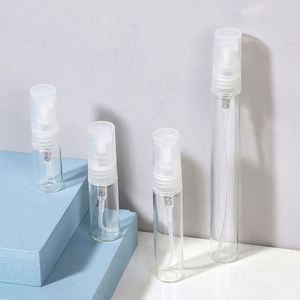 Vente en gros de flacons de parfum miniatures de luxe en verre transparent, échantillons de parfum, emballages d'huile, carrés, 2 ml-10 ml, personnalisables avec impression sur écran et pompe - Product Image 6