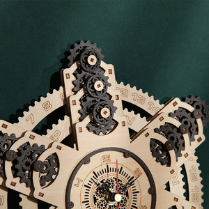 Nuevo <span class=keywords><strong>Reloj</strong></span> de Pared de Madera 3D Educativo, Ensamblable, Creativo, Rompecabezas, Juguetes para Niños de 0 a 24 Meses - Product Image 4