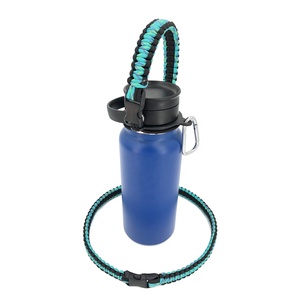 Asa de paracord con correa para el hombro para botellas de agua de boca ancha, soporte duradero, correa para botella de agua con anillo de seguridad - Product Image 5