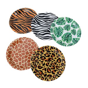Venta al por mayor 7 pulgadas y 9 pulgadas cebra guepardo y Tigre Animal <span class=keywords><strong>piel</strong></span> impresa vajilla platos de papel desechables - Product Image 6