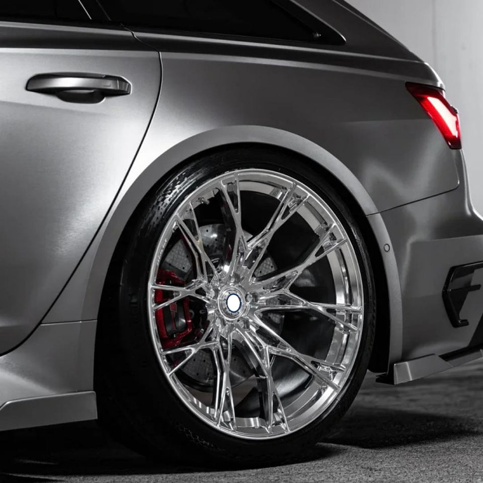 Silver 20in Rims Custom Monoblock Silver 5*120 5*114.3 5*112 PCD 18 19 20 Inch Forged ...