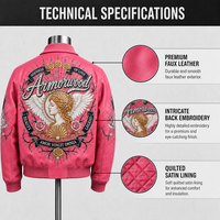 Blouson universitaire en cuir gaufré personnalisé pour homme, style rétro, motif flamme, streetwear, bomber, vente en gros, OEM, hiver