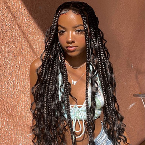 Suki Original Vente en gros Vendeur cheveux en vrac Faisceau de cheveux humains bruts non traités Deep Wave Cheveux humains tressés en vrac - Product Image 3