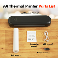 Papier thermique A4 personnalisé pour promotion, portable, pour bureau à domicile, pour imprimante sans encre sans fil, en stock, pour les boutiques transfrontalières