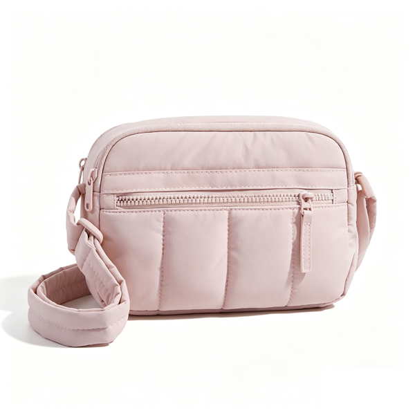 Women Mini Square Nylon Puffer Daily Phone Wallet