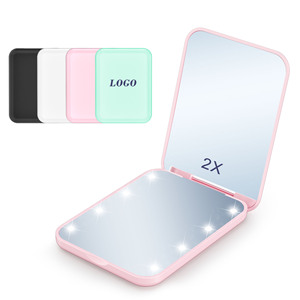 Espejo Cosmético Portátil Plegable de Bolsillo de Doble Cara con Luz LED y Aumento de 1X/2X Personalizado - Product Image 2