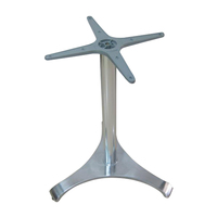Pied de table en aluminium moulé brillant à trois pieds larges, base de table stable en métal pour bistrot, café, restaurant