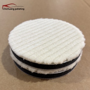 Professionelle Dual-Action-Poliermaschinen 5\" Universal-Wollpolierpad 100% Natürliche Wolle Klettverschluss Lackkorrektur - Product Image 3