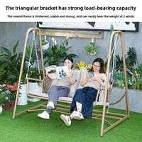 Chaise suspendue double en métal pour l'intérieur et l'extérieur, pour balcon, jardin, cour