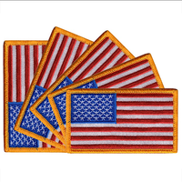 Écussons brodés 3D thermocollants personnalisés OEM, taille 5*3 7.6*5, drapeaux de pays du monde, certifiés CE, en tissu épais, pour sacs