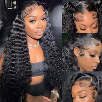 Perruques Lace Front en cheveux humains vietnamiens bruts, lisses, avec nœuds simples, en gros, pour femmes noires