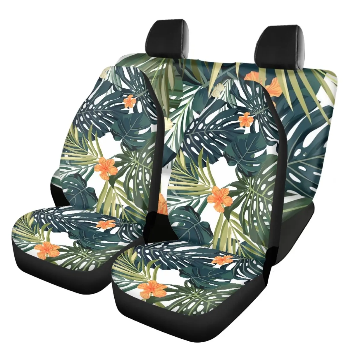 ताड़ की पत्तियों में हैवीयन ट्रोपिक ब्रांड डिजाइनर ऑटोमोबाइल सीट थोक में थोक पूर्ण सेट वाहन सीट कवर फैक्ट्री