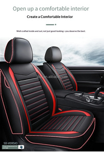 Coprisedili Auto in Pelle Antigraffio Universali per Volkswagen Golf Passat <span class=keywords><strong>Tiguan</strong></span> Touran 5 Posti Sedan SUV - Product Image 3