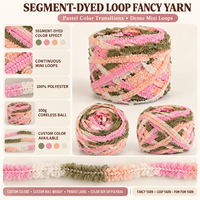 Fil à tricoter écologique teint en filature, 100 % polyester, doux et texturé, pour la confection de pulls, écharpes et couvertures, vente en gros Chine