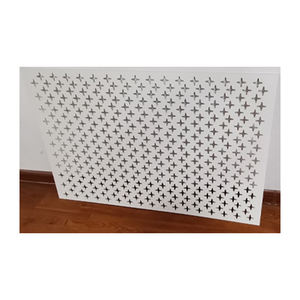Free Sample Cheap Radiator Cover Screen <strong>Panels</strong> Heating Cover <strong>Screening</strong> <strong>Panel</strong> <strong>MDF</strong> Cross Grille Pattern - Product Image 1