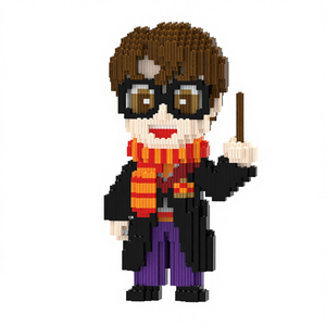 नए साल के गाय पिल्ला बिल्डिंग ब्लॉक में टेडी टॉय बिज़ियांग एरेहा चाइ कुत्ते राशि के बच्चों का उपहार 40 टुकड़ा सेट - Product Image 2