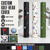 Housse de protection en cuir PU Imio Sports Premium pour bâtons d'alignement de golf (2/3 bâtons) – Aide à l'entraînement d'alignement – Broderie personnalisée en usine