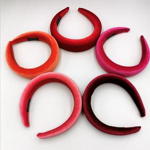 Wholesale 2019 Newest Winter Wide Velvet <strong>Headband</strong> Fashion <strong>Padded</strong> Sponge <strong>Headband</strong> for Women Fall <strong>Headband</strong> - Product Image 3