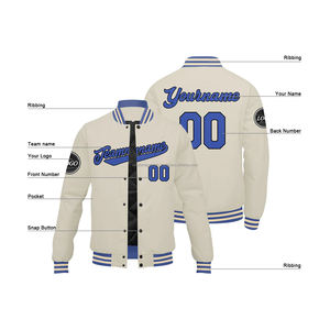 Chaquetas universitarias de lana personalizables, decoración de botones de cuello levantado, estilo Formal de invierno, bordado frontal, talla XS, OEM disponible - Product Image 1