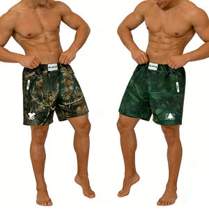 Pantalones Cortos Deportivos Personalizados de Alta Calidad, Sublimados, 100% Poliéster, de Secado Rápido, Holgados, con Cintura Elástica, de Doble Capa, con Estampado de Camuflaje para Hombre - Product Image 3