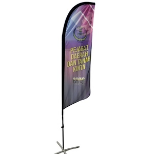 Bandera de Pluma de Poliéster Ecológica con Impresión de Logotipo Personalizado, Bandera Publicitaria Promocional para Agencias de Viajes y Automoción - Product Image 1