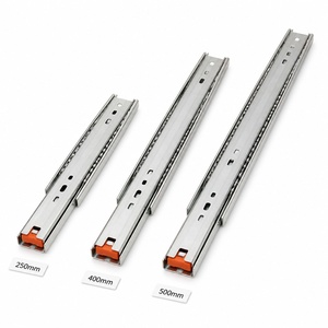Correderas telescópicas <span class=keywords><strong>de</strong></span> extensión total <span class=keywords><strong>de</strong></span> acero inoxidable 304 con recubrimiento en polvo, modernas, minimalistas, <span class=keywords><strong>de</strong></span> cierre suave, con rodamientos <span class=keywords><strong>de</strong></span> bolas, <span class=keywords><strong>de</strong></span> triple extensión, para uso pesado. - Product Image 4