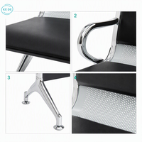 Chaises d'attente modernes pour réception, 1, 2, 3, 4, 5 places, bancs pour hôpitaux et aéroports, sièges en PU, fourniture directe usine, acceptation ODM OEM