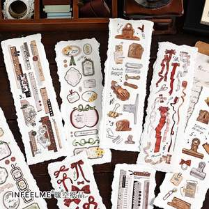 Longue bande temps réponse série manuel Base Collage décoration 6 feuilles par paquet PET étanche en caoutchouc masquage activé par l'eau - Product Image 4