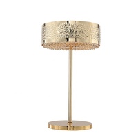 Vente chaude lampe en laiton doré luxe cristal Villa lampe de table lumières luxe décoration de la maison