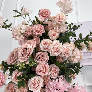 Precios bajos de fábrica, venta al por mayor, decoraciones de boda, flores de fondo coloridas artificiales para bodas - Product Image 4