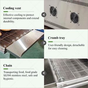 Horno de túnel eléctrico/a gas Par Baking de 500 grados para base de pizza - Product Image 5